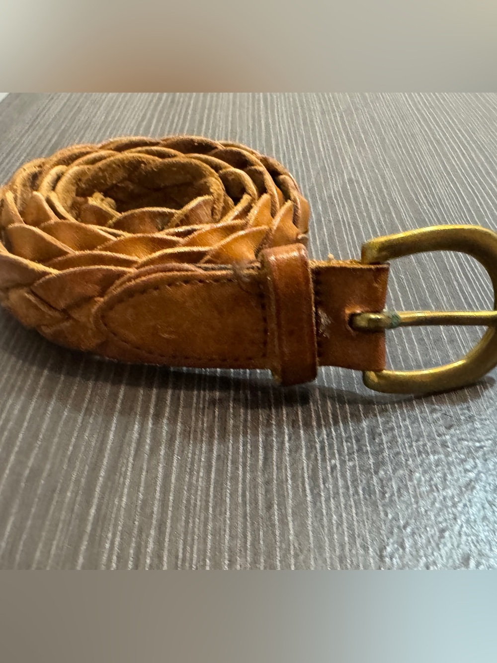 Vintage L.L. Bean Braided Leather Men's Belt - Brown Size 32